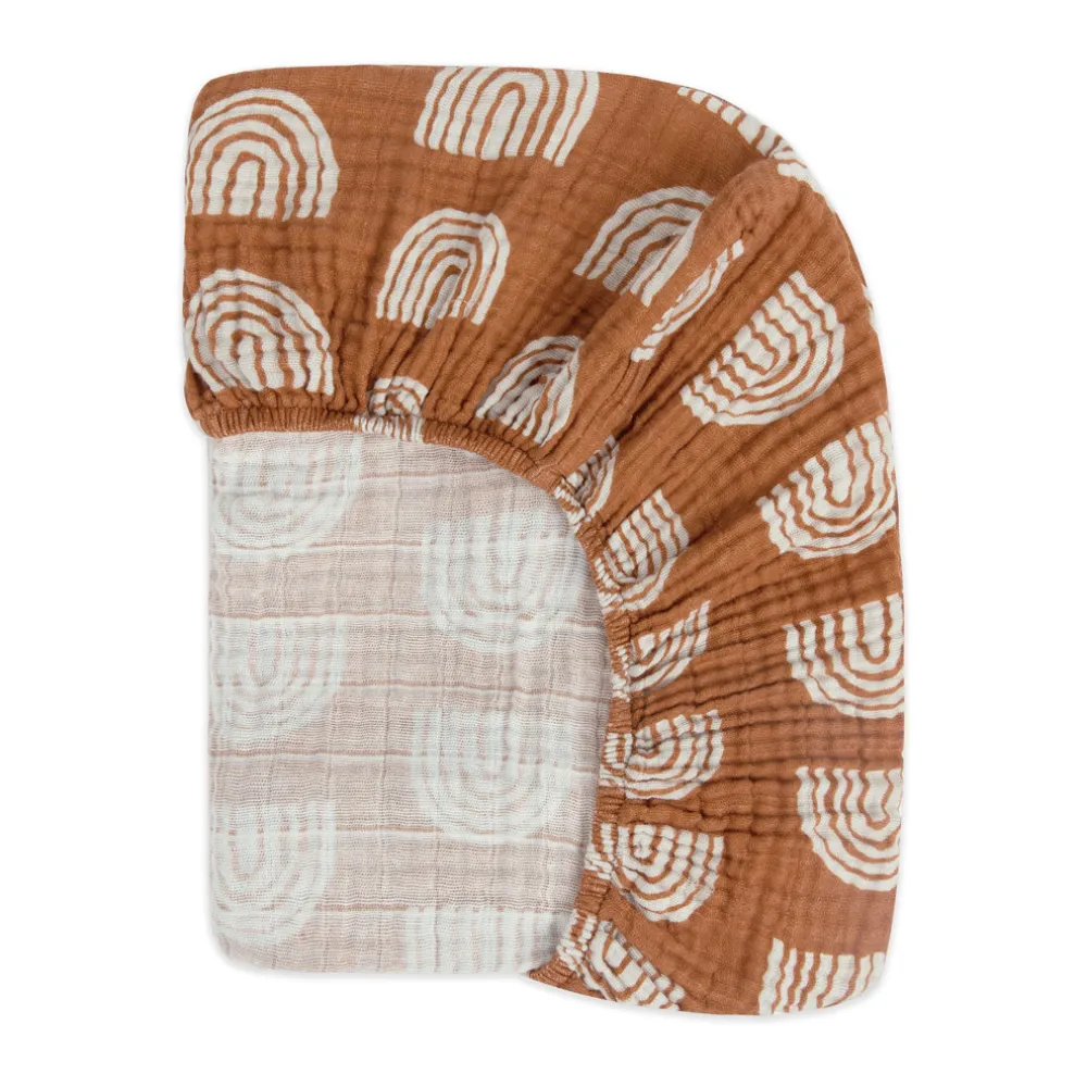 Crib Sheet In GOTS Certified Organic Muslin Cotton