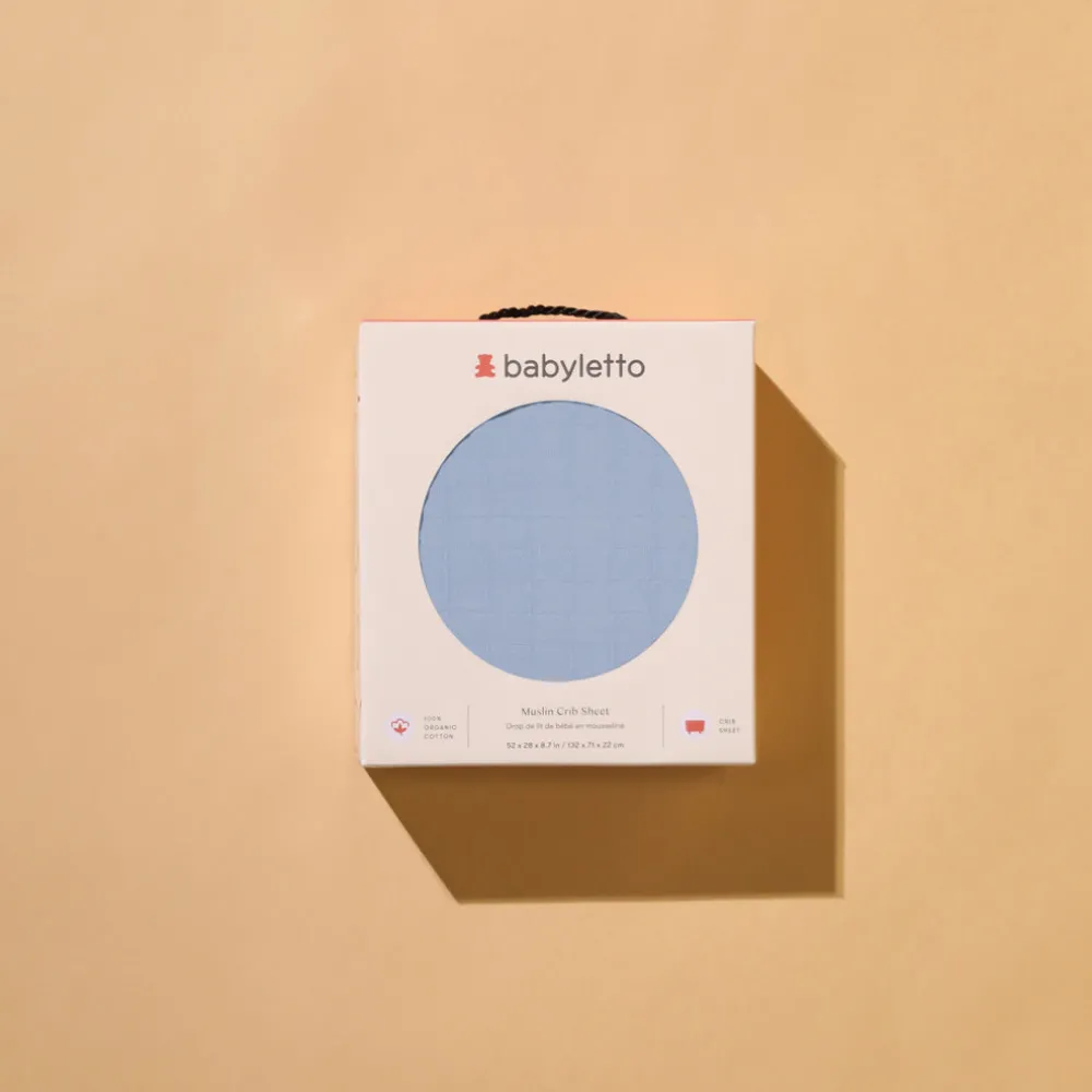 Crib Sheet In GOTS Certified Organic Muslin Cotton