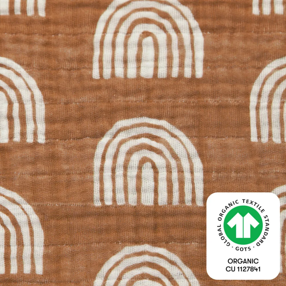 Crib Sheet In GOTS Certified Organic Muslin Cotton