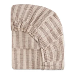 Crib Sheet In GOTS Certified Organic Muslin Cotton