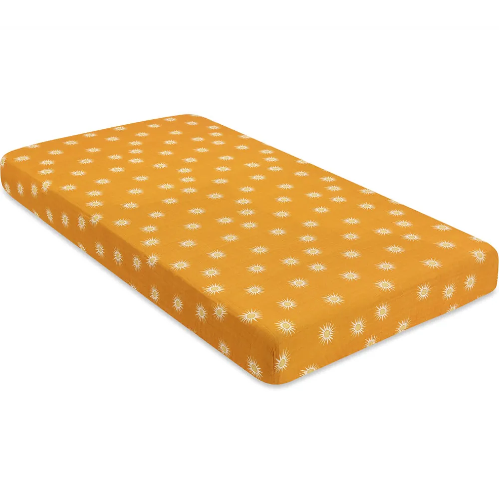 Crib Sheet In GOTS Certified Organic Muslin Cotton