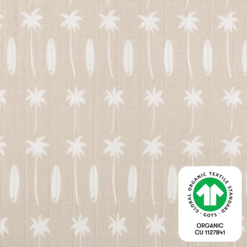 Crib Sheet In GOTS Certified Organic Muslin Cotton