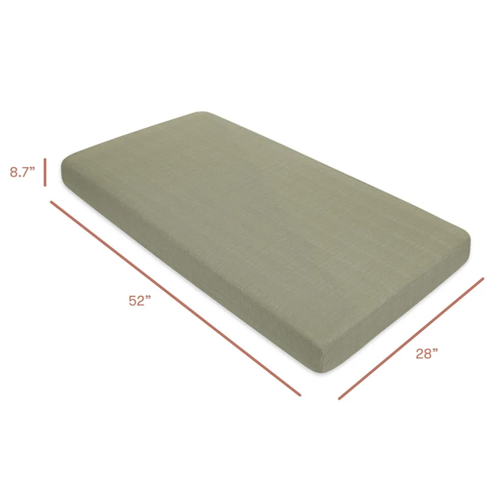 Crib Sheet In GOTS Certified Organic Muslin Cotton