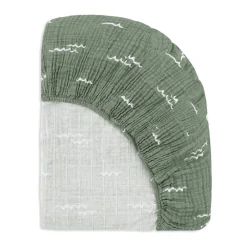 Crib Sheet In GOTS Certified Organic Muslin Cotton