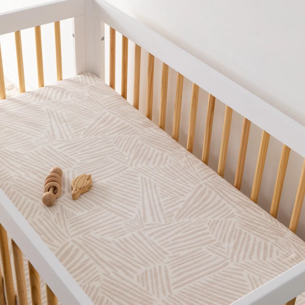Crib Sheet In GOTS Certified Organic Muslin Cotton
