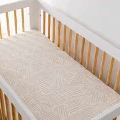 Crib Sheet In GOTS Certified Organic Muslin Cotton