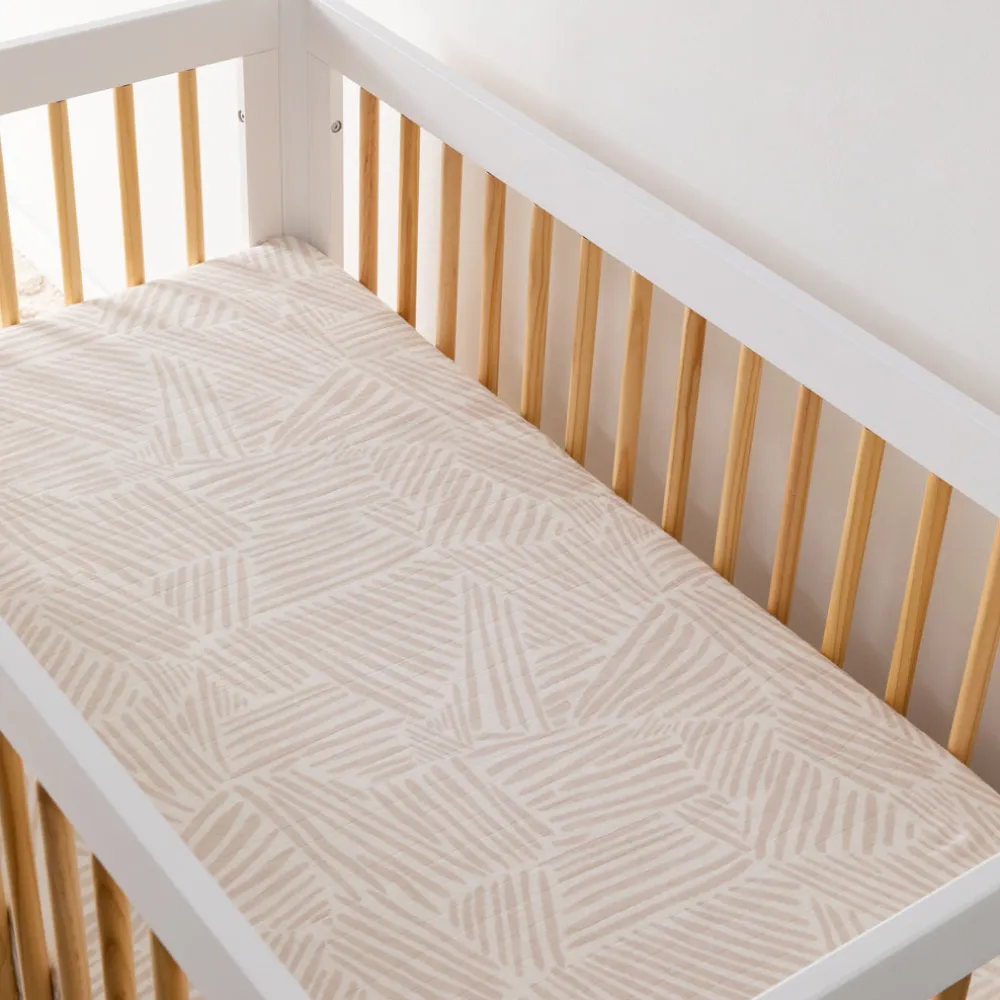 Crib Sheet In GOTS Certified Organic Muslin Cotton