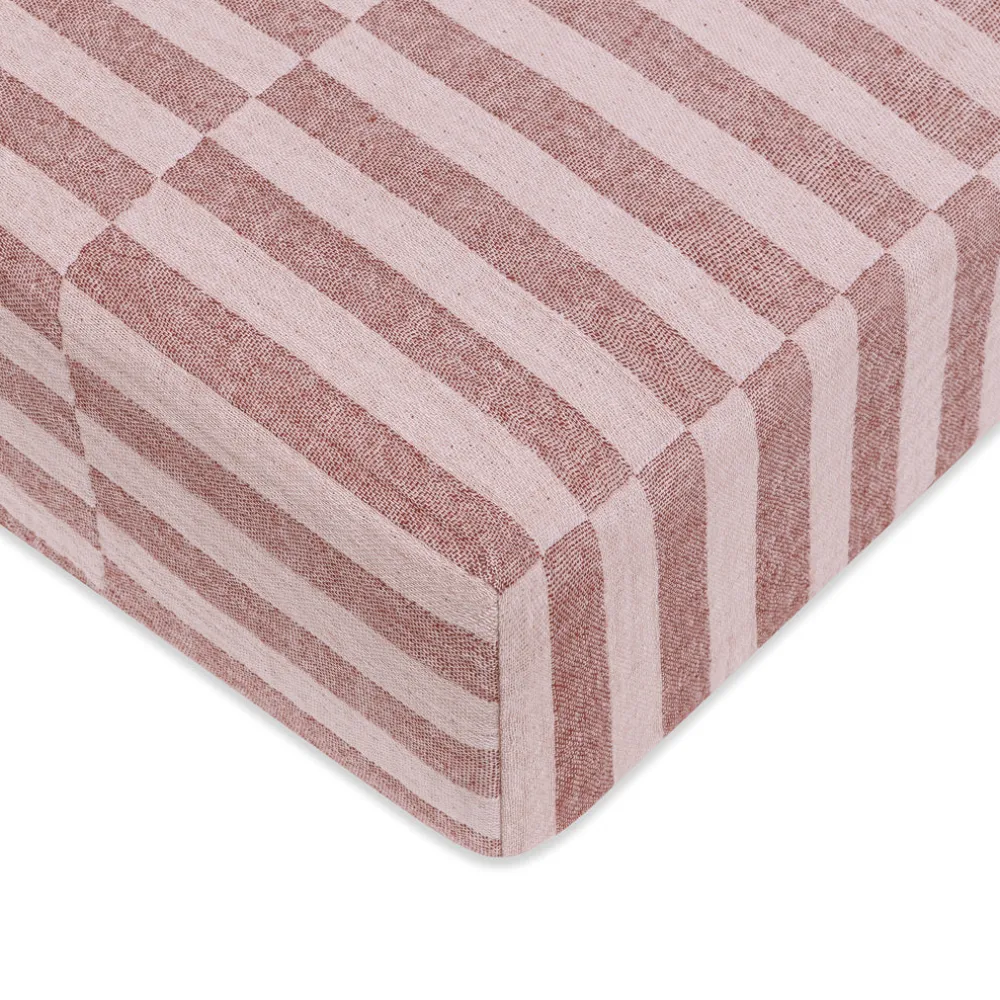 Crib Sheet In GOTS Certified Organic Muslin Cotton