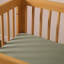 Crib Sheet In GOTS Certified Organic Muslin Cotton