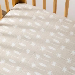 Crib Sheet In GOTS Certified Organic Muslin Cotton