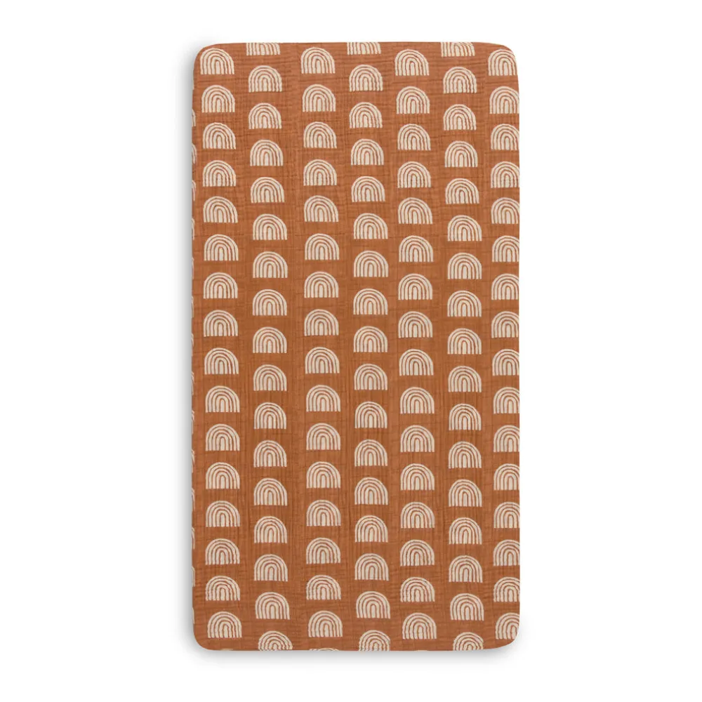 Crib Sheet In GOTS Certified Organic Muslin Cotton