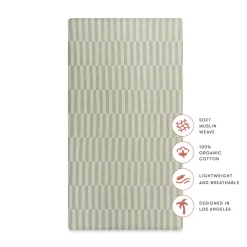 Crib Sheet In GOTS Certified Organic Muslin Cotton