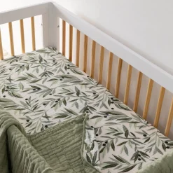 Crib Sheet In GOTS Certified Organic Muslin Cotton
