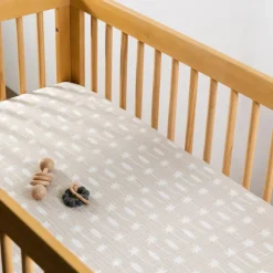 Crib Sheet In GOTS Certified Organic Muslin Cotton