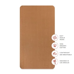Crib Sheet In GOTS Certified Organic Muslin Cotton