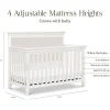 Darlington 4-in-1 Convertible Crib in Warm White