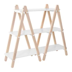Dottie Bookcase in White & Washed Natural