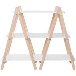 Dottie Bookcase in White & Washed Natural