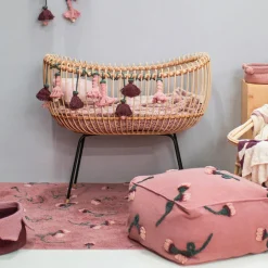 English Garden Ash Rose Pouffe