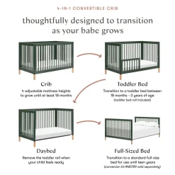 Gelato 4-in-1 Convertible Crib with Toddler Bed Conversion Kit