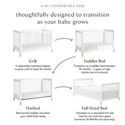 Gelato 4-in-1 Convertible Crib with Toddler Bed Conversion Kit
