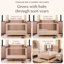Gelato 4-in-1 Convertible Crib with Toddler Bed Conversion Kit