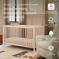 Gelato 4-in-1 Convertible Crib with Toddler Bed Conversion Kit