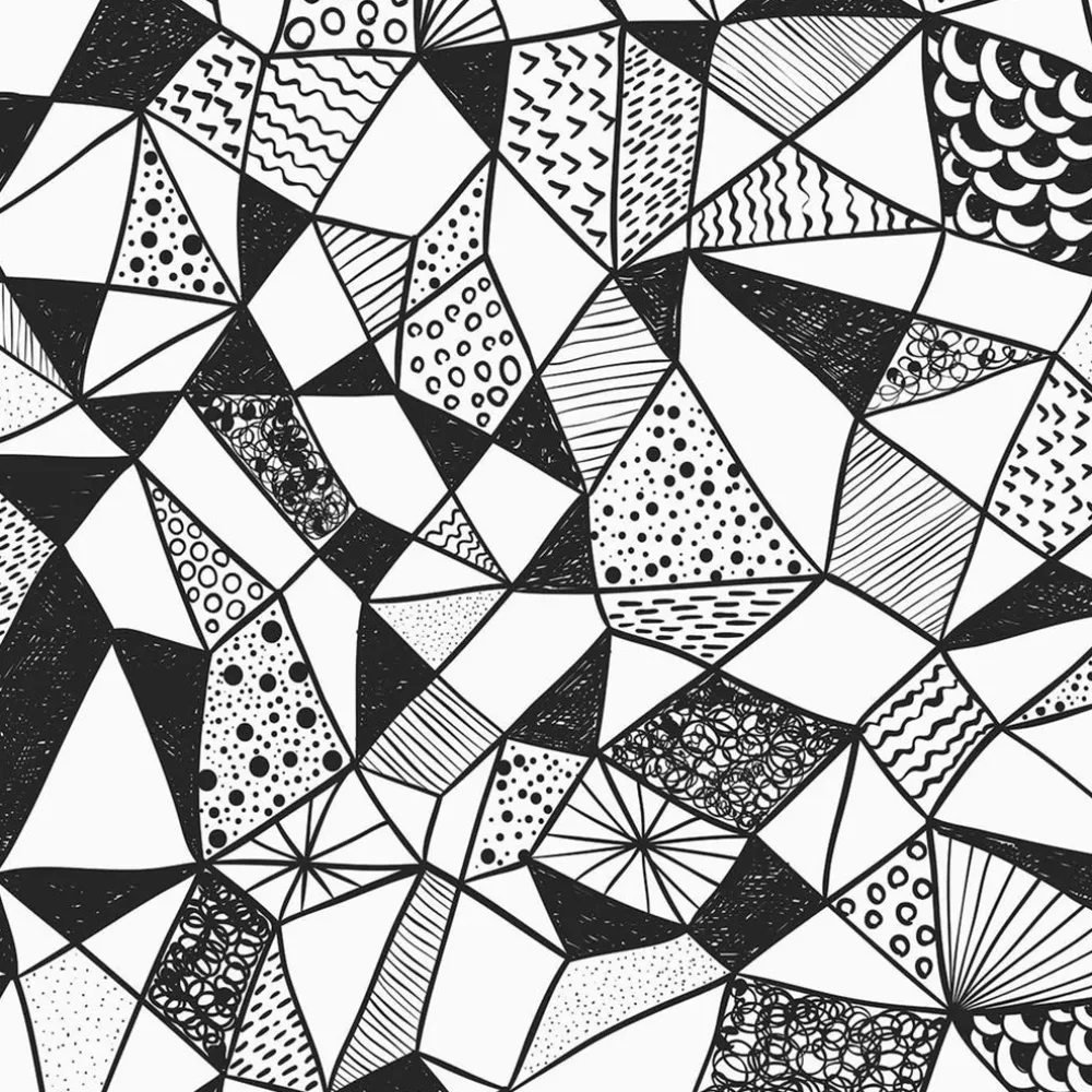 Geometric Shapes Mural
