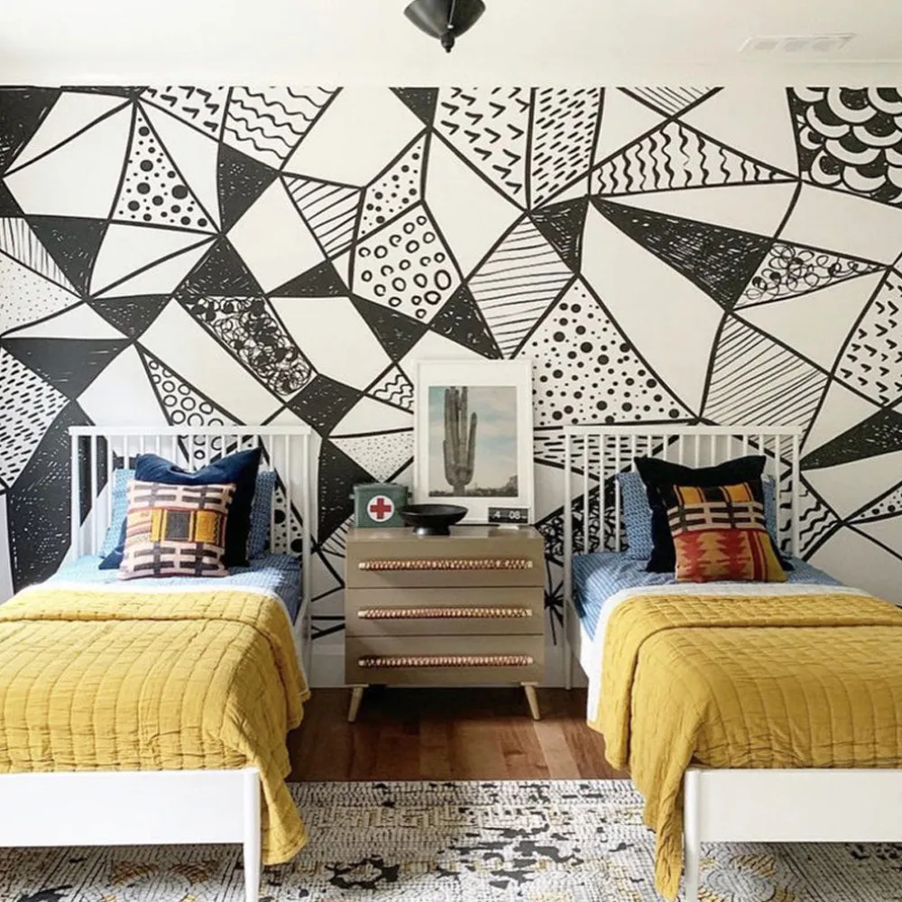 Geometric Shapes Mural
