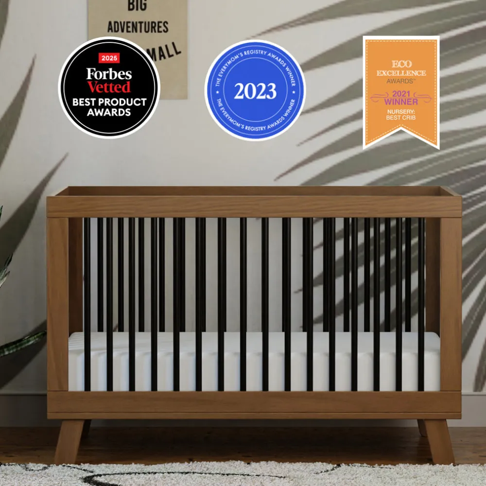Hudson 3-in-1 Convertible Crib + Toddler Rail