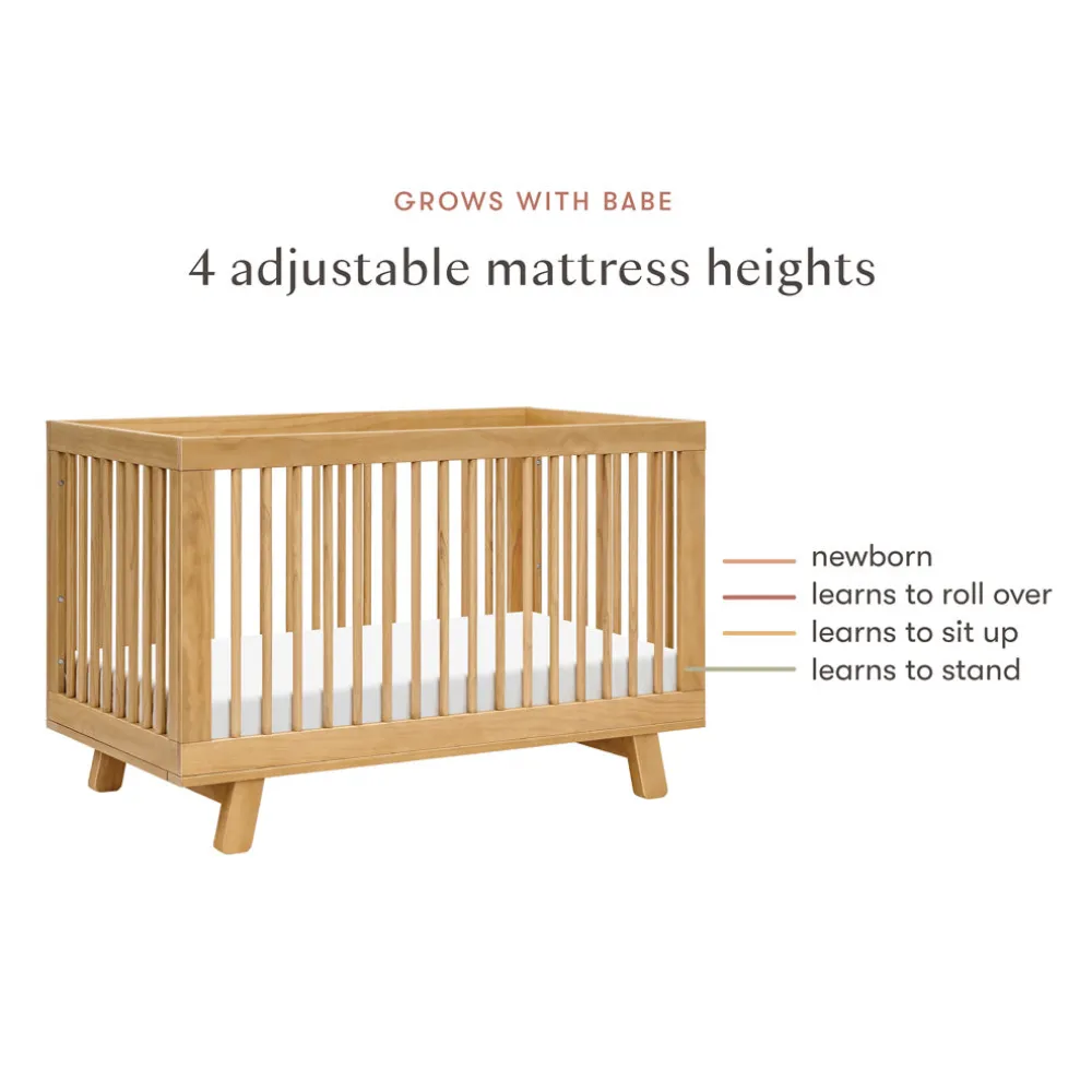 Hudson 3-in-1 Convertible Crib + Toddler Rail