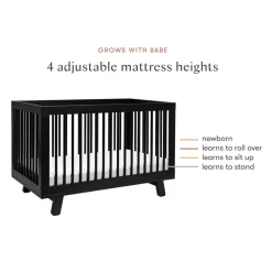 Hudson 3-in-1 Convertible Crib + Toddler Rail