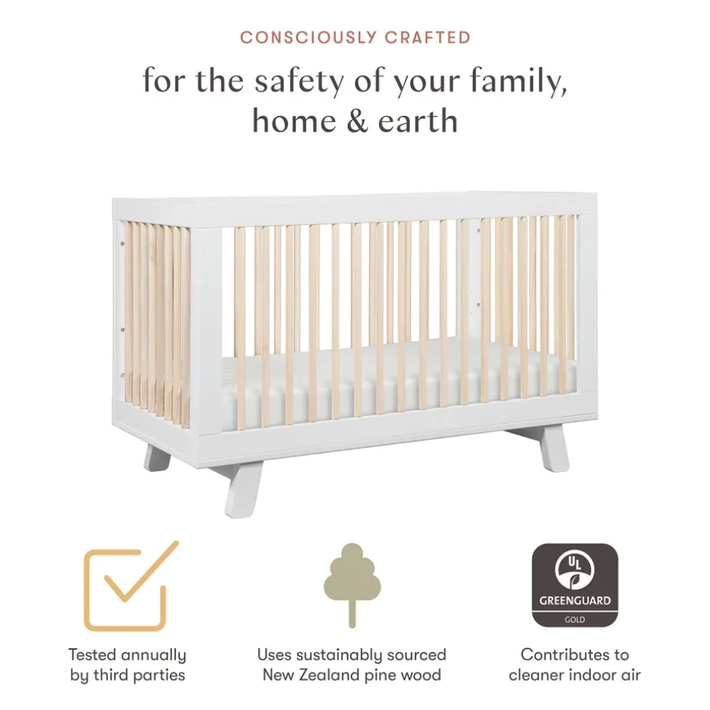 Hudson 3-in-1 Convertible Crib + Toddler Rail