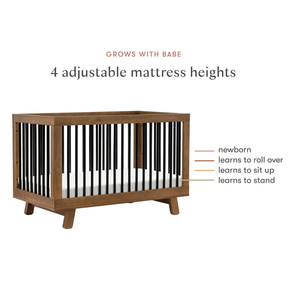Hudson 3-in-1 Convertible Crib + Toddler Rail