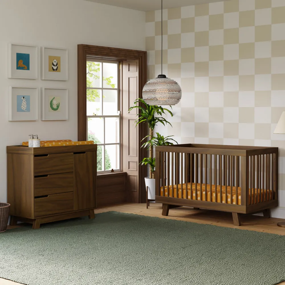 Hudson 3-in-1 Convertible Crib + Toddler Rail