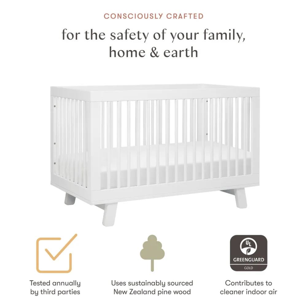 Hudson 3-in-1 Convertible Crib + Toddler Rail