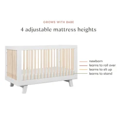 Hudson 3-in-1 Convertible Crib + Toddler Rail