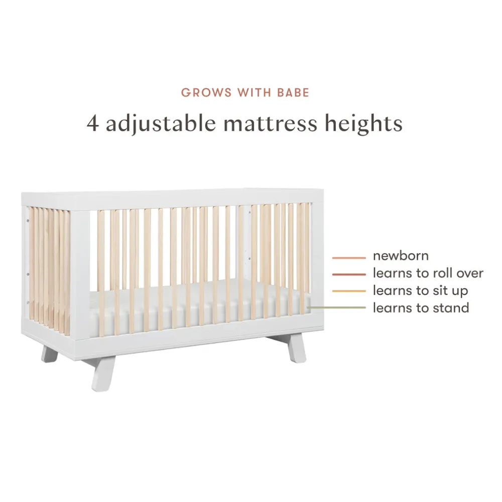 Hudson 3-in-1 Convertible Crib + Toddler Rail