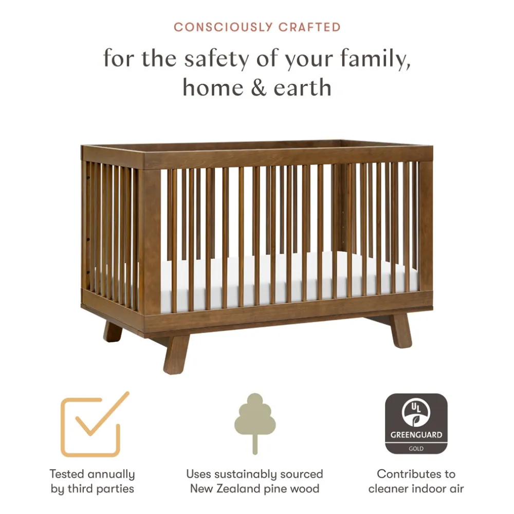 Hudson 3-in-1 Convertible Crib + Toddler Rail