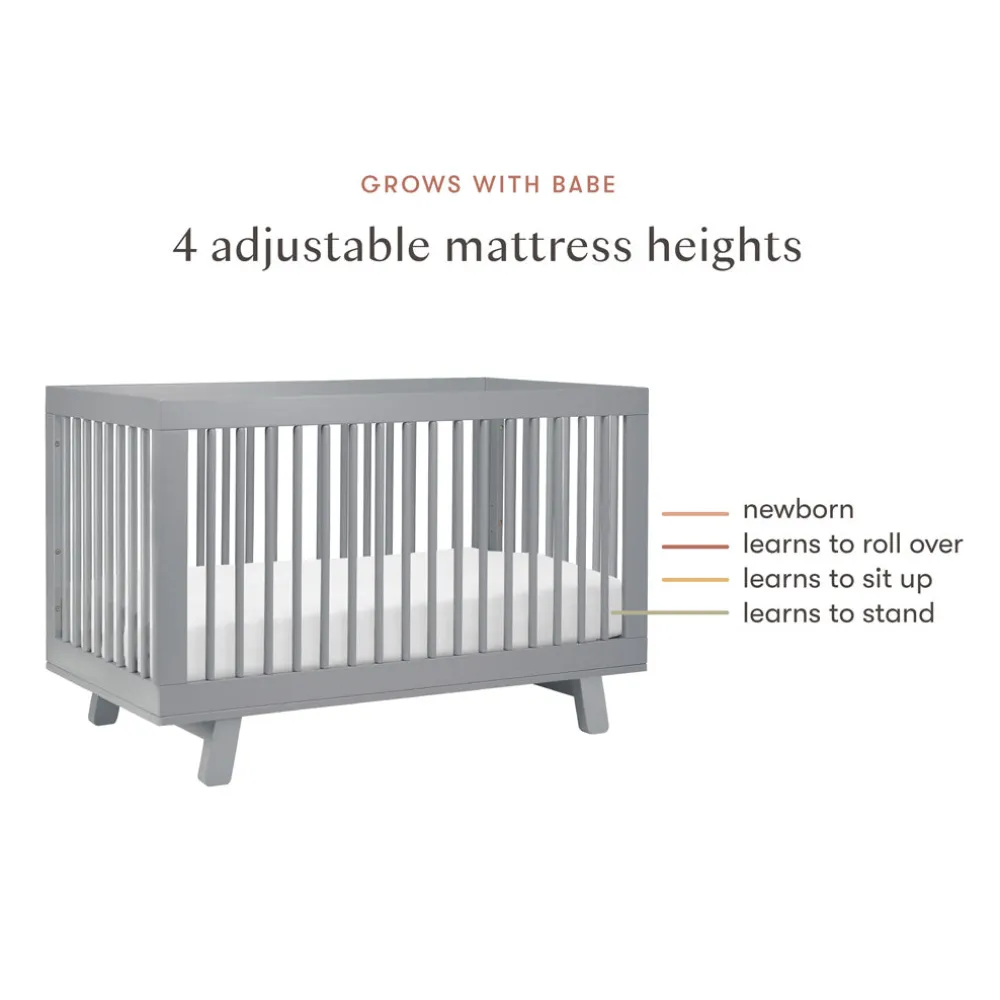 Hudson 3-in-1 Convertible Crib + Toddler Rail