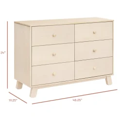 Hudson Modern 6-Drawer Assembled Dresser (48