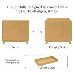 Hudson Modern 3-Drawer Dresser