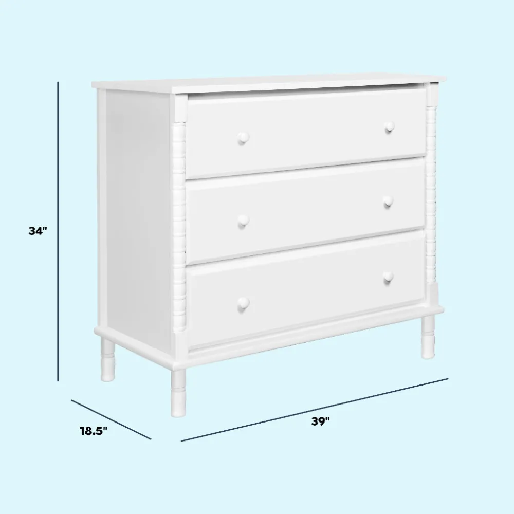 Jenny Lind Spindle 3-Drawer Dresser