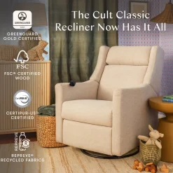 Kiwi Deluxe Power Recliner and Swivel Glider with Heat and Massage