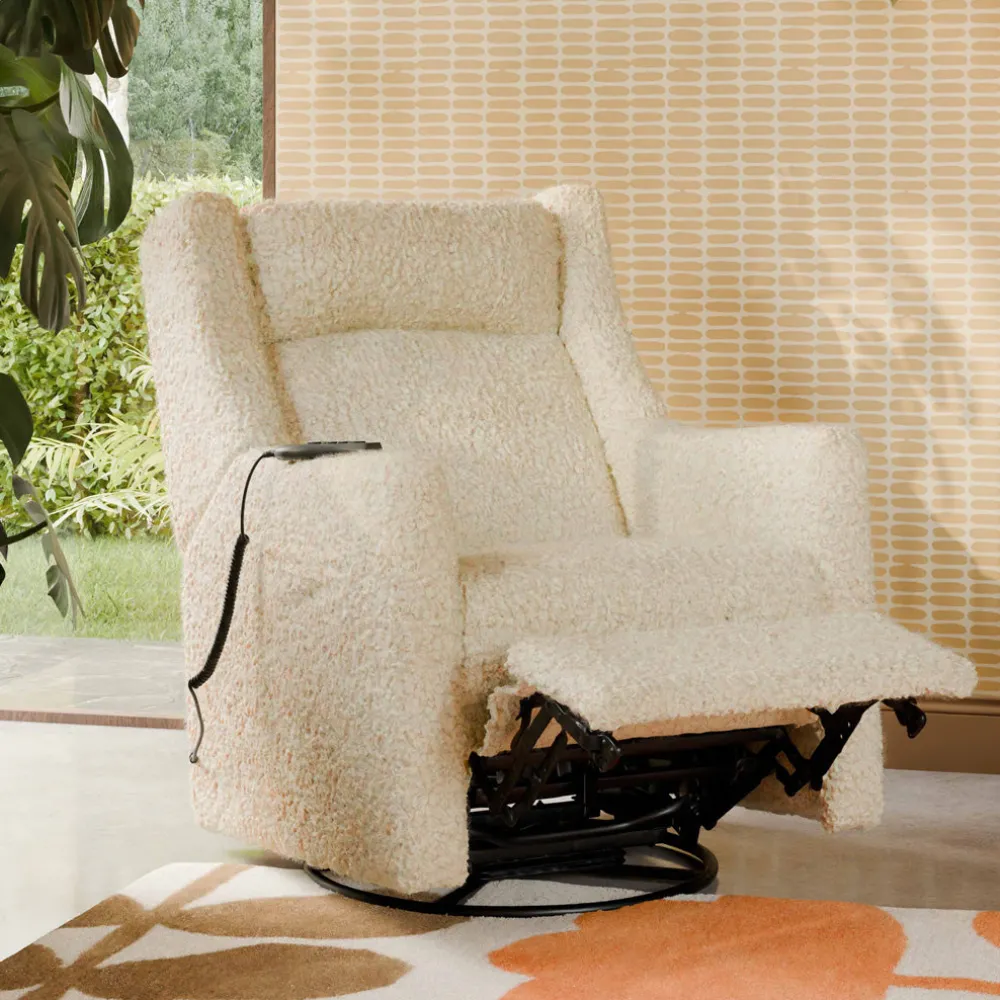 Kiwi Deluxe Power Recliner and Swivel Glider with Heat and Massage