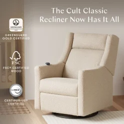 Kiwi Deluxe Power Recliner and Swivel Glider with Heat and Massage