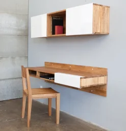 LAXSeries Wall Mounted Desk Walnut