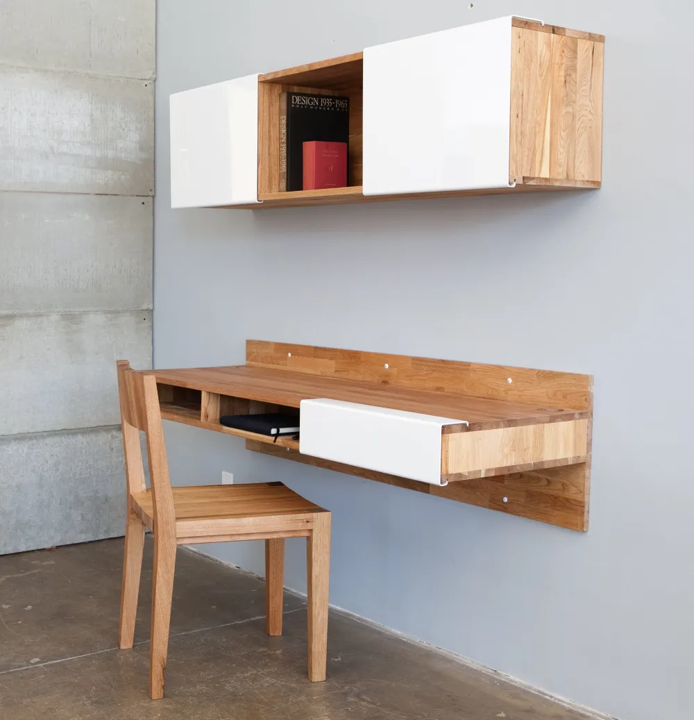 LAXSeries Wall Mounted Desk Walnut
