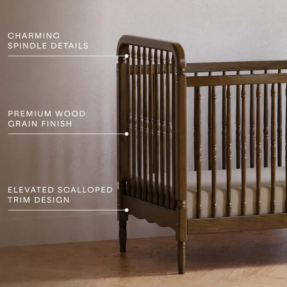 Liberty 3-in-1 Convertible Spindle Crib + Toddler Bed Conversion Kit