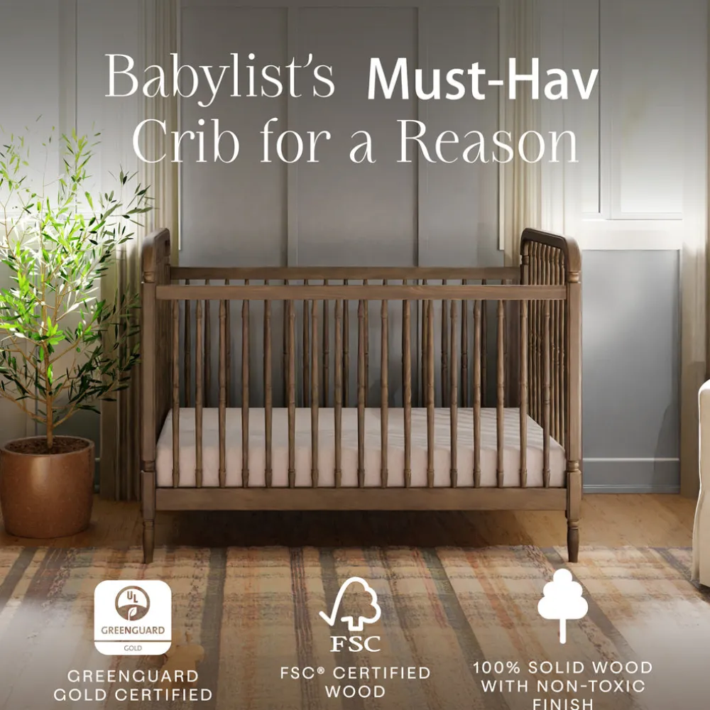 Liberty 3-in-1 Convertible Spindle Crib + Toddler Bed Conversion Kit